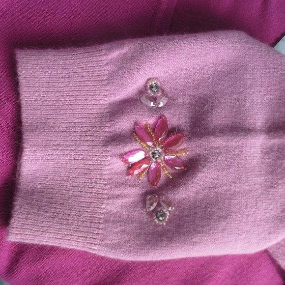 Vintage George Floral Beaded Sweater Set. Size L(12/14) - Picture 9 of 11